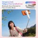 Magnetic Invisible Selfie Stick One Click Open Pocket Phone Stand with Zoom Remote and Carabiner for Vlog Shooting