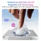 Magnetic Invisible Selfie Stick One Click Open Pocket Phone Stand with Zoom Remote and Carabiner for Vlog Shooting